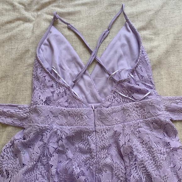 Purple Ruffled Romper - Picture 5 of 5